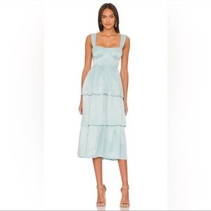 WeWoreWhat corset tiered ruffled dress